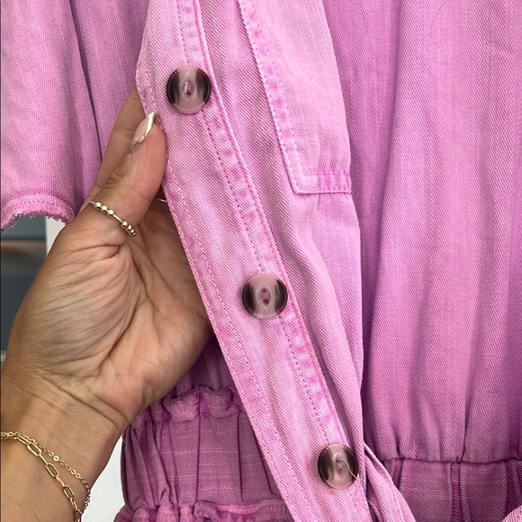 Universal Thread Pink Buttoned Jumpsuit - Picture 5 of 6